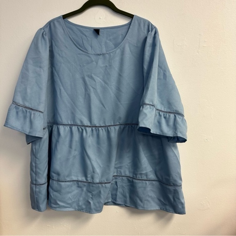 Shein blue Boho Blouse 3X